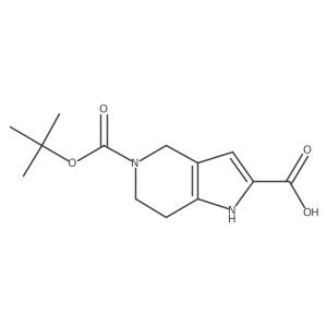 5-(tert-butoxycarbonyl)-4,5,6,7-tetrahydro-1H-pyrrolo[3,2-c]pyridine-2-carboxylic acid Structure