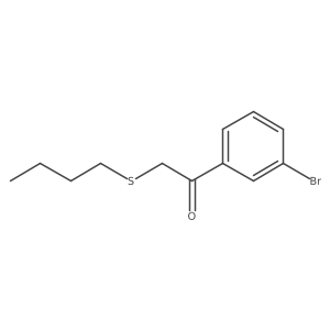 1-(3-Bromophenyl)-2-(butylthio)ethan-1-one Structure