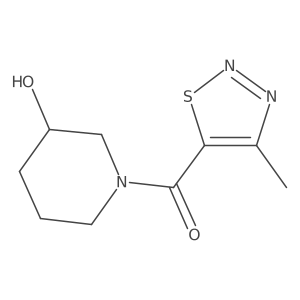1-(4-Methyl-1,2,3-thiadiazole-5-carbonyl)piperidin-3-ol Structure