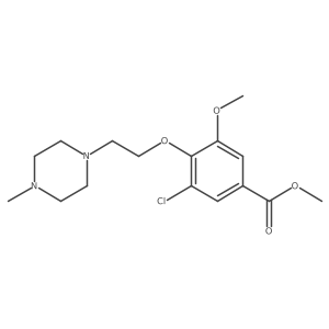 3-Chloro-5-methoxy-4-[2-(4-methyl-piperazin-1-yl)-ethoxy]-benzoic acid methyl ester结构式