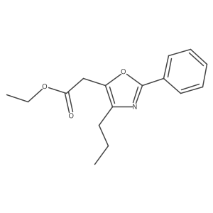 Ethyl (2-phenyl-4-propyl-1,3-oxazol-5-yl)acetate结构式