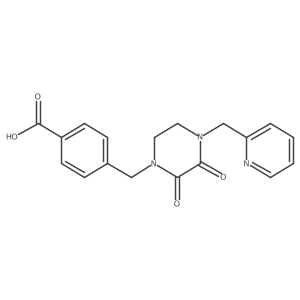 4-{[2,3-Dioxo-4-(pyridin-2-ylmethyl)piperazin-1-yl]methyl}benzoic acid结构式