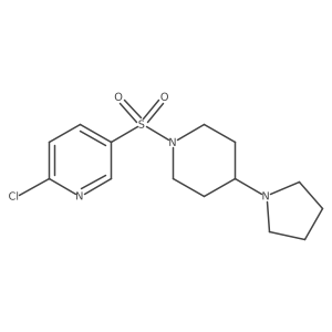 2-chloro-5-[[4-(1-pyrrolidinyl)-1-piperidinyl]sulfonyl]Pyridine结构式