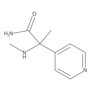 2-(Methylamino)-2-(pyridin-4-yl)propanamide结构式