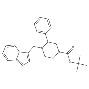 Tert-butyl 4-(imidazo[1,2-a]pyridin-3-ylmethyl)-3-phenylpiperazine-1-carboxylate Structure