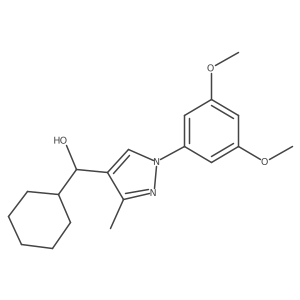 cyclohexyl[1-(3,5-dimethoxyphenyl)-3-methyl-1H-pyrazol-4-yl]methanol Structure