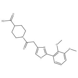 1-{[2-(2,3-Dimethoxyphenyl)-1,3-thiazol-4-yl]acetyl}piperidine-4-carboxylic acid Structure