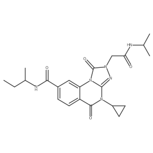 N-(sec-butyl)-4-cyclopropyl-2-(2-(isopropylamino)-2-oxoethyl)-1,5-dioxo-1,2,4,5-tetrahydro-[1,2,4]triazolo[4,3-a]quinazoline-8-carboxamide结构式