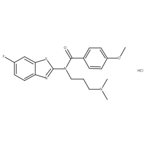 N-(3-(dimethylamino)propyl)-N-(6-fluorobenzo[d]thiazol-2-yl)-4-methoxybenzamide hydrochloride结构式