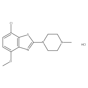 7-Chloro-4-methoxy-2-(4-methylpiperazin-1-yl)benzo[d]thiazole hydrochloride结构式