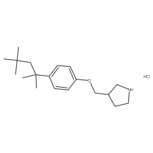 3-{[4-(1,1,3,3-Tetramethylbutyl)phenoxy]-methyl}pyrrolidine hydrochloride Structure