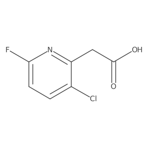 3-Chloro-6-fluoro-2-pyridineacetic acid Structure