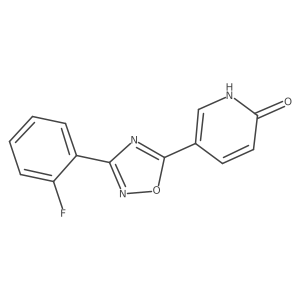 5-[3-(2-fluorophenyl)-1,2,4-oxadiazol-5-yl]pyridin-2(1H)-one结构式