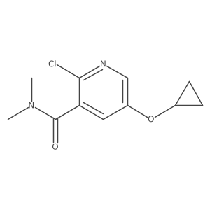 2-Chloro-5-cyclopropoxy-N,N-dimethylnicotinamide结构式