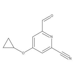 4-Cyclopropoxy-6-formylpicolinonitrile结构式