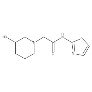 2-(3-hydroxypiperidin-1-yl)-N-(1,3-thiazol-2-yl)acetamide结构式