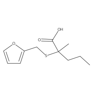 2-[(2-Furanylmethyl)thio]-2-methylpentanoic acid Structure