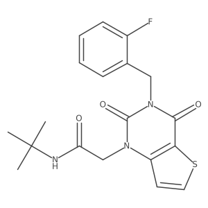 N-tert-butyl-2-[3-(2-fluorobenzyl)-2,4-dioxo-3,4-dihydrothieno[3,2-d]pyrimidin-1(2H)-yl]acetamide Structure