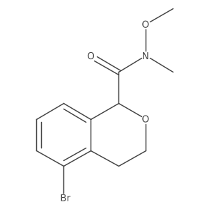5-bromo-N-methyl-N-(methyloxy)-3,4-dihydro-1H-isochromene-1-carboxamide结构式