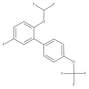 2-(Difluoromethoxy)-5-fluoro-4'-(trifluoromethoxy)biphenyl结构式