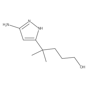 4-(5-Amino-1H-pyrazol-3-yl)-4-methylpentan-1-ol Structure