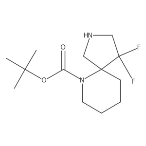tert-Butyl 4,4-difluoro-2,6-diazaspiro[4.5]decane-6-carboxylate结构式