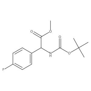 Methyl 2-tert-butyloxycarbonylamino-2-(4-fluorophenyl)acetate Structure