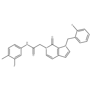 N-(3-fluoro-4-methylphenyl)-2-{1-[(2-fluorophenyl)methyl]-7-oxo-1H,6H,7H-pyrrolo[2,3-c]pyridin-6-yl}acetamide结构式