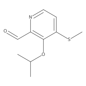 2-Pyridinecarboxaldehyde, 3-(1-methylethoxy)-4-(methylthio)- Structure