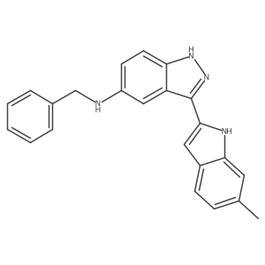 N-benzyl-3-(6-methyl-1H-indol-2-yl)-1H-indazol-5-amine Structure