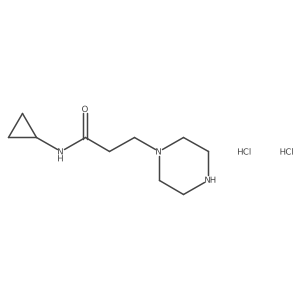 N-cyclopropyl-3-(piperazin-1-yl)propanamide dihydrochloride结构式