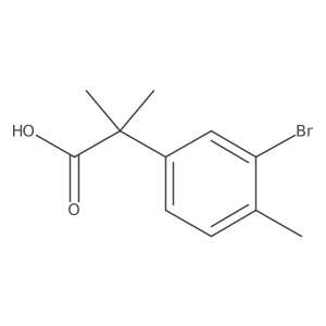 2-(3-Bromo-4-methylphenyl)-2-methylpropanoic acid Structure