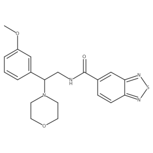 N-(2-(3-methoxyphenyl)-2-morpholinoethyl)benzo[c][1,2,5]thiadiazole-5-carboxamide结构式