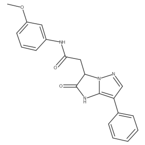 N-(3-methoxyphenyl)-2-(2-oxo-7-phenyl-2,3-dihydro-1H-imidazo[1,2-b]pyrazol-3-yl)acetamide结构式