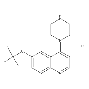 4-(Piperazin-1-yl)-6-(trifluoromethoxy)quinoline hydrochloride结构式