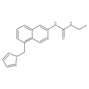 1-Ethyl-3-(8-pyrazol-1-ylmethylisoquinolin-3-yl)urea Structure