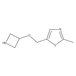 5-[(Azetidin-3-yloxy)methyl]-2-methyl-1,3-thiazole结构式