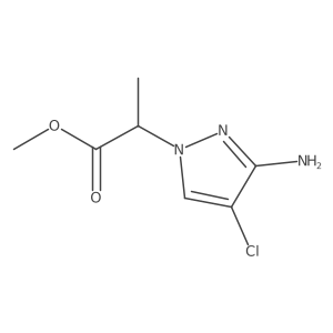 methyl 2-(3-amino-4-chloro-1H-pyrazol-1-yl)propanoate Structure