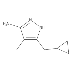 3-(cyclopropylmethyl)-4-methyl-1H-pyrazol-5-amine Structure