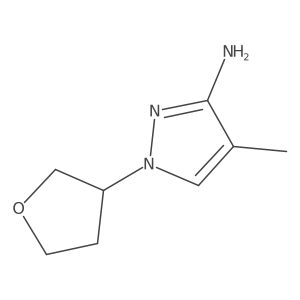 4-methyl-1-(oxolan-3-yl)-1H-pyrazol-3-amine结构式
