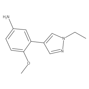 3-(1-Ethyl-1H-pyrazol-4-yl)-4-methoxyaniline结构式