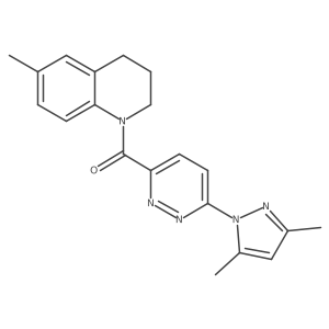 (6-(3,5-dimethyl-1H-pyrazol-1-yl)pyridazin-3-yl)(6-methyl-3,4-dihydroquinolin-1(2H)-yl)methanone Structure