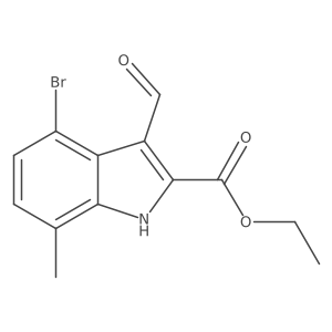Ethyl 4-bromo-3-formyl-7-methyl-1H-indole-2-carboxylate Structure