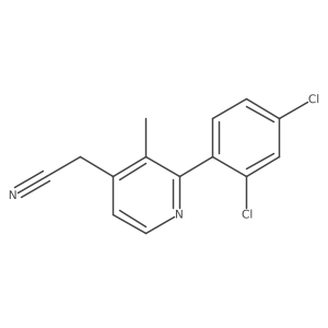 2-(2,4-Dichlorophenyl)-3-methylpyridine-4-acetonitrile Structure