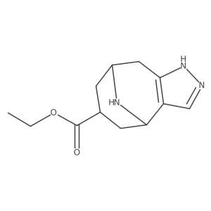 Ethyl 4,5,6,7,8,9-hexahydro-1H-4,8-epiminocycloocta[c]pyrazole-6-carboxylate Structure