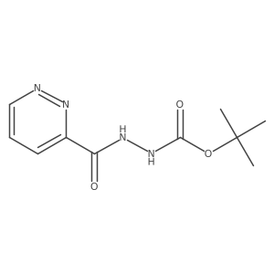 Hydrazinecarboxylic acid, 2-(3-pyridazinylcarbonyl)-, 1,1-dimethylethyl ester Structure