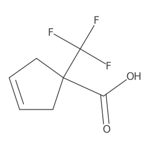 1-(Trifluoromethyl)-3-cyclopentene-1-carboxylic acid Structure