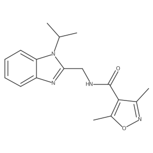 3,5-dimethyl-N-{[1-(propan-2-yl)-1H-benzimidazol-2-yl]methyl}-1,2-oxazole-4-carboxamide Structure