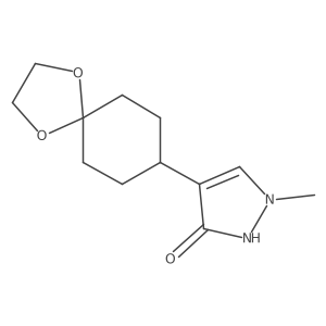 4-(1,4-Dioxaspiro[4.5]dec-8-yl)-1,2-dihydro-1-methyl-3h-pyrazol-3-one Structure