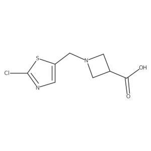 1-((2-Chlorothiazol-5-yl)methyl)azetidine-3-carboxylic acid结构式